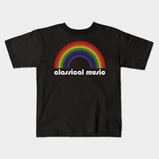 Classical Music / Vintage Rainbow Design // Fan Art Design Kids T-Shirt